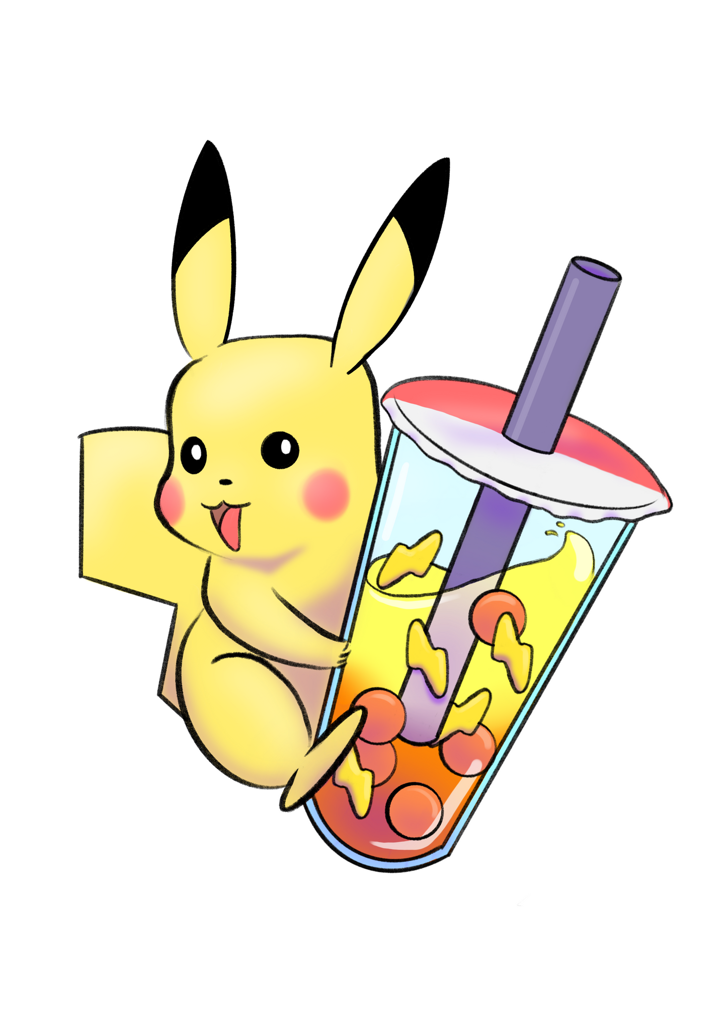 Bobamon - Pikachu Sticker