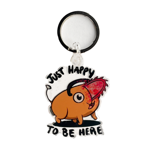 Chainsaw Man - Pochita - Just Happy to Be Here Acrylic Keychain