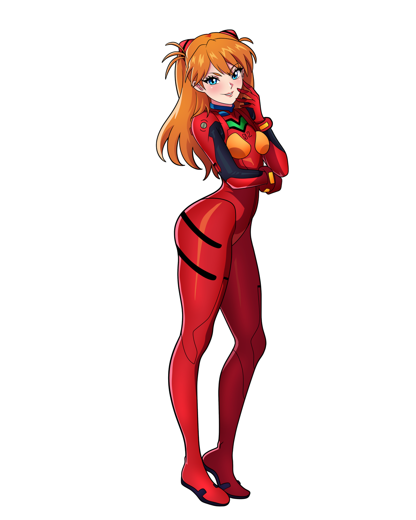 Evangelion - Plugsuit Asuka Sticker